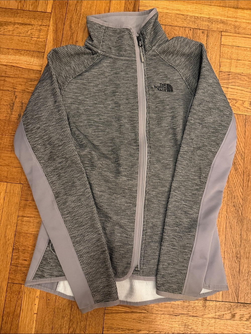 Woman’s Small The North Face Gray Full-Zip Knit Jacket